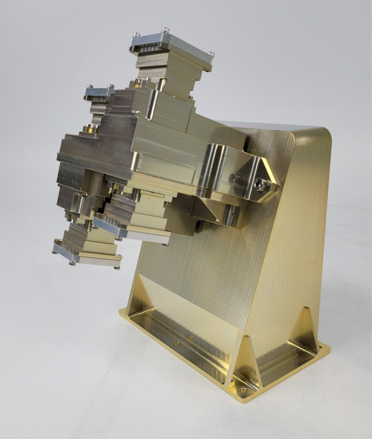 오는 2024년 미 NASA가 CLPS 사업의 일환으로 발사 예정인 달착륙선에 실릴 '달 우주 환경 모니터(LUSEM)' 과학탑재체 공학모델 모습.  과기정통부 제공